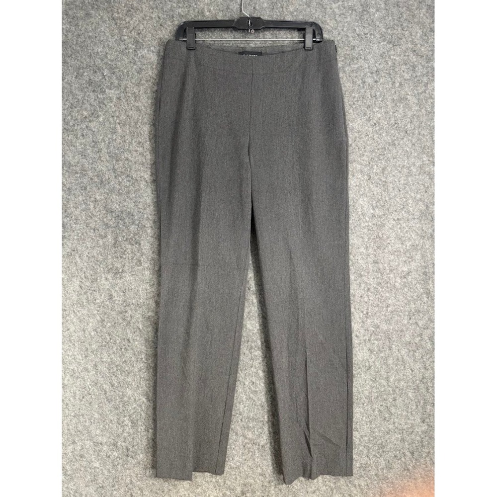 Talbots Heritage Gray‎ Wool Blend Side Zip Straight Leg Dress Pants Womens 10